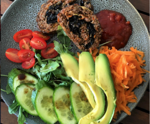 Mushroom and Spinach Stuffed Roulade