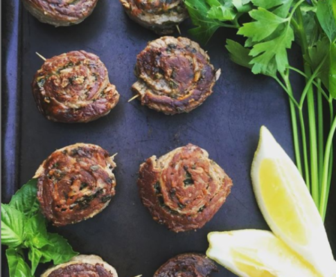 Herb and Parmesan Stuffed Beef Roll-Ups