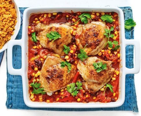 Mexican Style Chicken with Beans and Rice​
